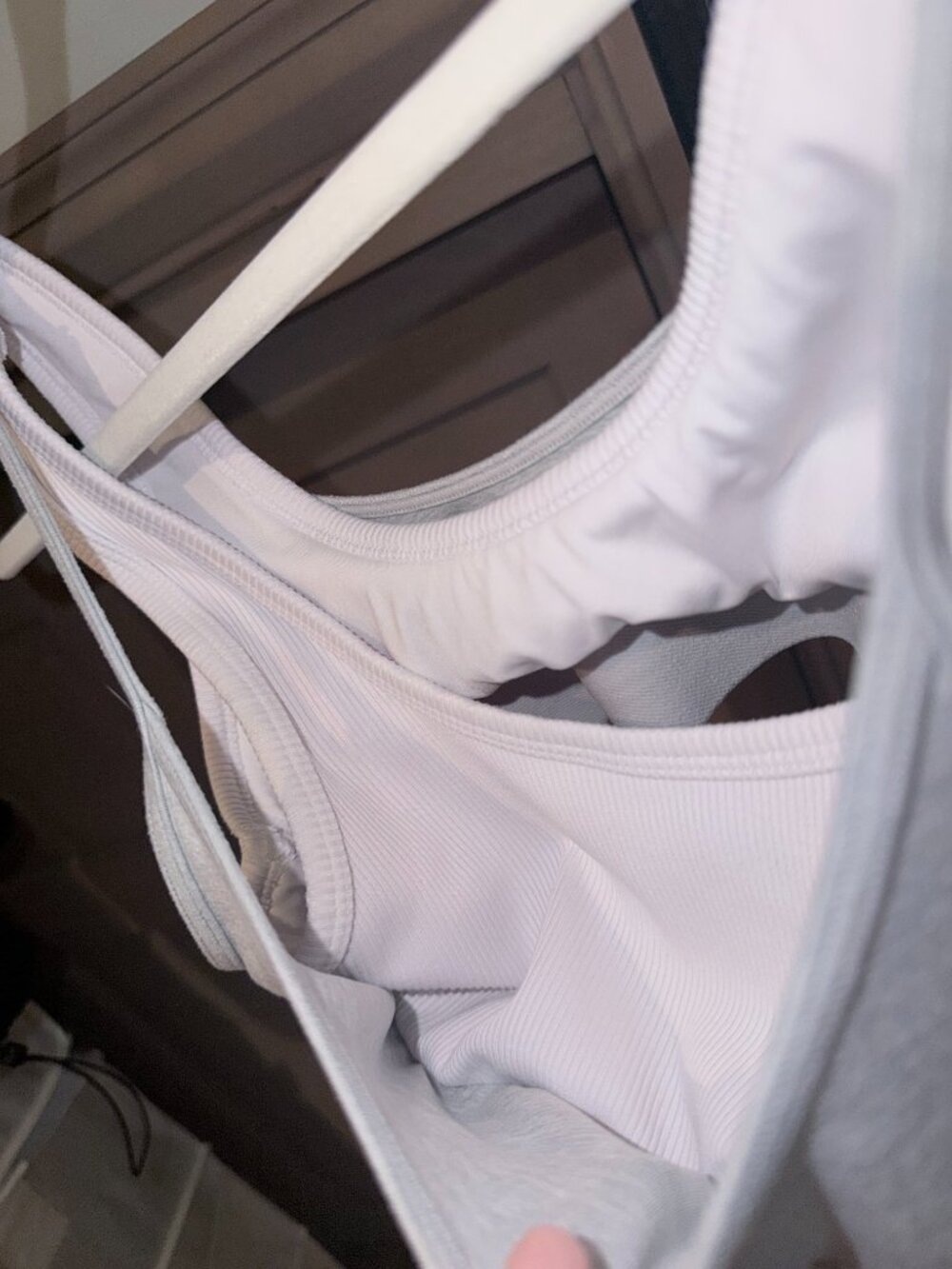 ALO Yoga Alosoft Better Together Bra Heather Grey White S - Picture 5 of 6
